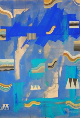 Thomas Plunkett ARWS, Beyond the Sea, Watercolour and gouache.